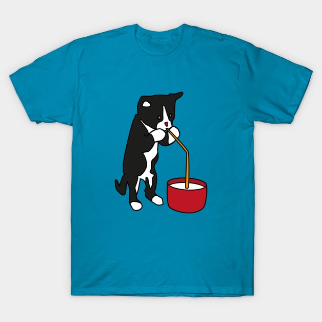 Kitty drinking milk T-Shirt by Nosa rez